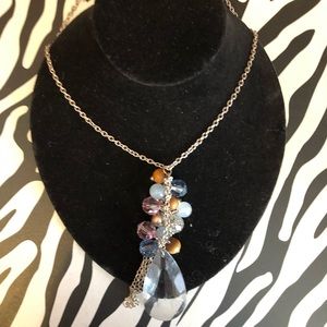 Crystal-like beaded necklace